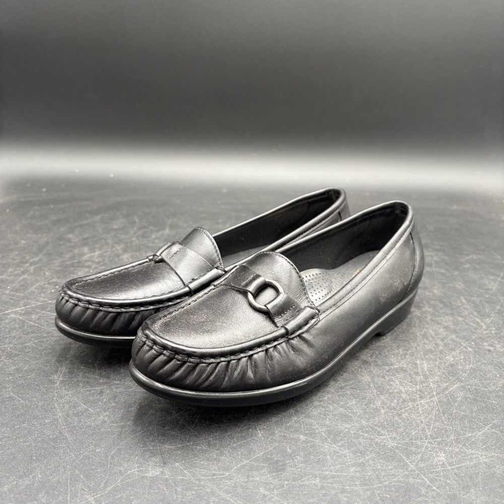 SAS Tripad Comfort Black Leather Bit Loafers Womens Shoes Made in USA 8.5 M